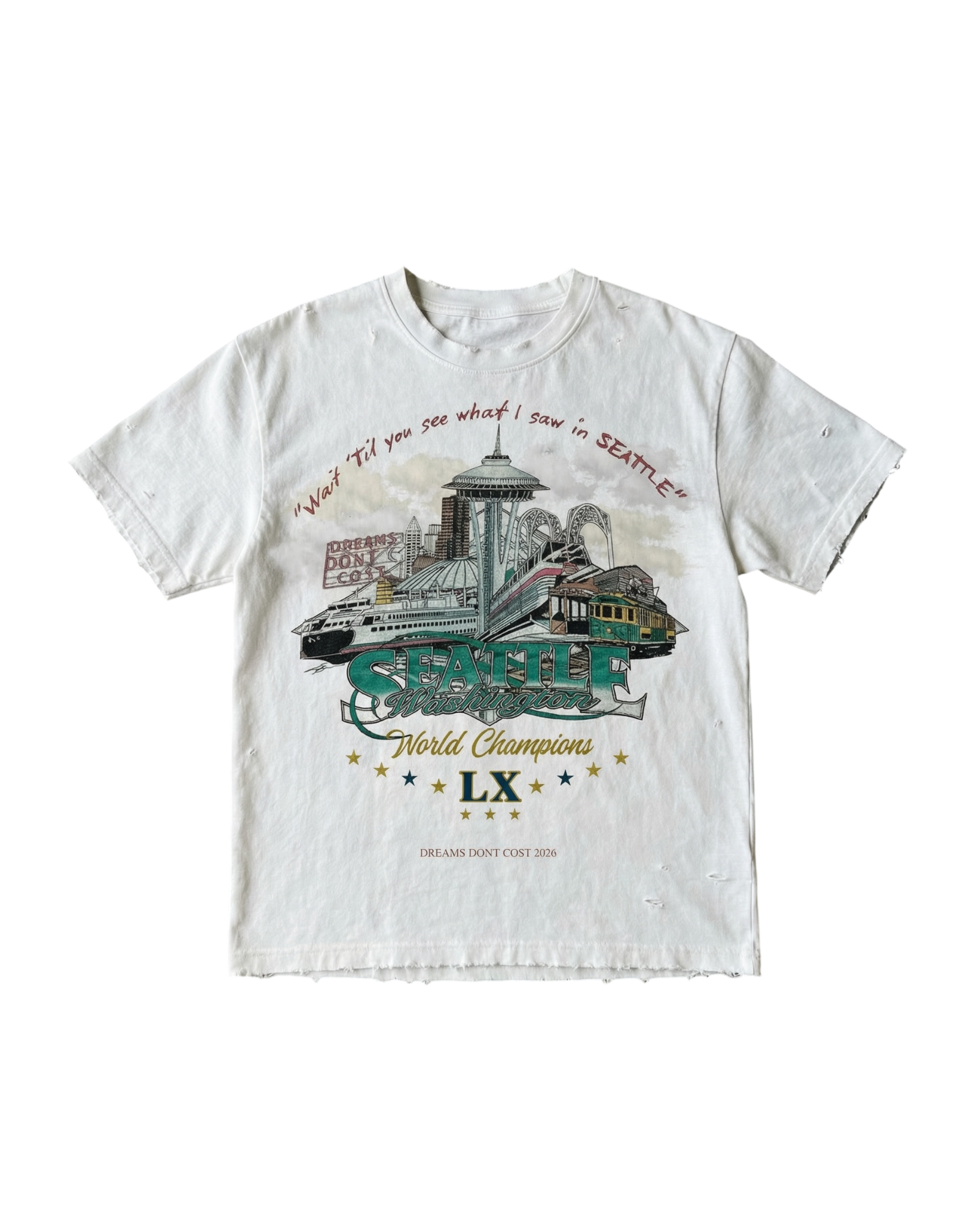 White Vintage 'Seattle Champs' Tee